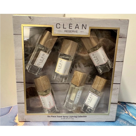 Clean Reserve Travel Spray Layering Collection 6 Fragrances for Layering NIB